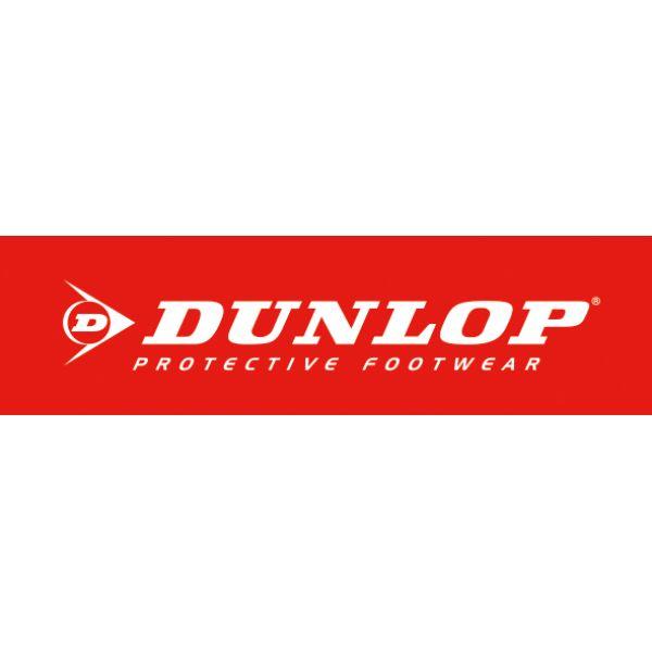 DUNLOP-Logo in Weiß auf rotem Hintergrund mit Markensymbol. Der B2B-Shop für Werkzeuge, Arbeitsschutz und Arbeitsbedarf.